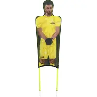 Powershot 3er-Set Flexible Schaufensterfiguren aus bedrucktem Polyester - Farbe GELB - Schaufensterfigur Freistoß Fußball