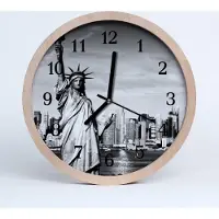 Tulup Holzuhr 20fi cm wanduhr - Statue of Liberty City