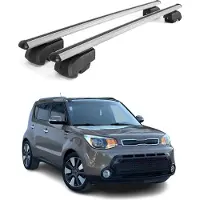Omtec Dachträger Gepäckträger für Kia Soul II 2014-2019 Querträger ABE Alu Grau 2x