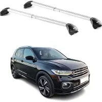 Aurilis Dachträger Grundtäger für VW T-Cross 2019-2024 100kg Aluminium Silber 2x ABE
