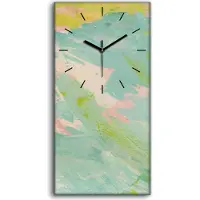 Coloray Wandbild Leinwand Bilder Wanduhr Geräuschlos Kunstdruck 30x60 Abstrakte Kunst - schwarze Hände