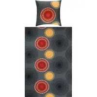 Redbest Bettwäsche anthrazit-terra 1x 155x220 cm + 1x 80x80 cm