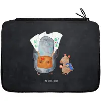 Mr. & Mrs. Panda Bleistiftetui Pinguin & Maus Wanderer - Kreidetafel - Geschenk, Schlampermäppchen, Wandern, Federtasche, Etui, Roadtrip, Ausflug, Federmäppchen, Stifte