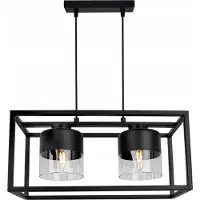 Light11 HOME Hängelampe Käfig eleganter Glasschirm