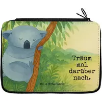 Mr. & Mrs. Panda Schreibmappe Koalabär Design - Weiß - Geschenk, Federmäppchen, Traumland, Koala, Schlafzimmer, Etui, Schlampermäppchen, Bleistiftetui, Bär, Stifte