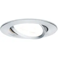 Paulmann Premium Einbauleuchten Set Nova rund schwenkbar dimmbar LED 1x7W 230V GU10 51mm Alu gedreht/Alu Zink