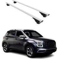 Omtec Dachträger Grundtäger für Hyundai Venue 2019-2025 75kg Metall Silber 2 tlg