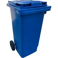 Sonstiges Mülltonne Abfalltonne Reststofftonne 120 Liter laufruhige Vollgummi-Räder blau