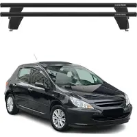 Omac Menabo Dachträger Grundtäger für Peugeot 307 2001-2008 5tür 75kg Alu Schwarz 2x