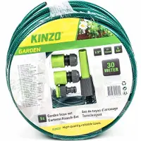 Kinzo Gartenschlauch-Set von Garden mit Anschluss-Adapter und Spritzdüse, 3-lagig, Stärke 1/2" (14 mm), max. 6 bar, Länge 30 Meter
