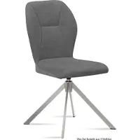 58 aufm Kessel Esszimmerstuhl drehbar (4er-Set) Deandra 51x92x60 Edelstahl/Grau