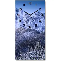 Tulup Wanduhr aus Glas – 30x60 cm - Glasbild - Glasuhr - Gehärtetes Glas -Giewont Tatry