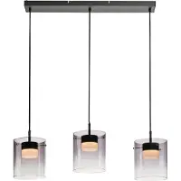 JUST LIGHT LED-Pendelleuchte 14043-18, 22,5W, 2400lm, 3000K, schwarz