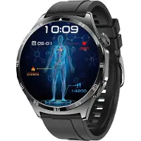 Novzep Smartwatch 48 mm – AMOLED 1,43 Zoll, EKG & HRV, BMI, Telefonfunktion, 24h Gesundheitsüberwachung, mehrere Sportmodi