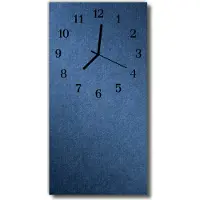 Tulup Glasuhr Wanduhr Küchenuhr Echt-Glas 30x60 Platte Blau