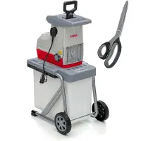 Ikra Elektro Walzenhäcksler Gartenhäcksler| 3000 W | Äste bis 44 mm | automatischer Asteinzug & Rücklauf | inkl. 60 L Fangbox, Stopfer & Schere