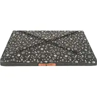 Domarex Wasserdichtes XXL Hundebett 120x70x5 cm – Großes, bequemes Hundekissen mit Reißverschluss und leicht zu reinigen - Silberne Pfoten/Knochen