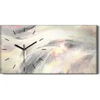 Coloray Wandbild Leinwand Bilder Wanduhr Kunstdruck 60x30 Rauch mit Lichteffekt Abstrakt - schwarze Hände