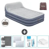 Bestway Luftmatratze - 2-Personen - 152 x 226 x 46 cm - Grau - Inklusive Zubehör