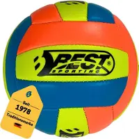 Best Sporting Mini Volleyball Größe 2 I Mini Volleyball in Blau/Orange/Gelb I Robuster und langlebiger Volleyball I Ideal für Outdoor & Indoor Spiele