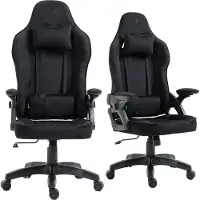 Kraken Chairs Jupiter Bürostuhl Ergonomisch, Schreibtischstuhl, Drehstuhl, Stoff, Gaming Sessel, Gamingstuhl, bis zu 130 kg, Schwarz
