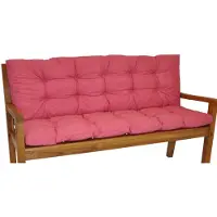 Rattani Bankauflage Kissen / Polster für Gartenbank / Bankkissen 120 cm alt rosa