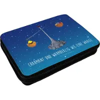 Mr. & Mrs. Panda Bleistiftetui Sternzeichen Waage - Sternenhimmel Blau - Geschenk, Gleichgewicht, Hummel, Etui, Mäppchen, Schlampermäppchen, Marienkäfer, Federmappe