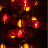 Gravidus Kupferlichterkette mit Weihnachtsmotiv, ca. 1,25 m