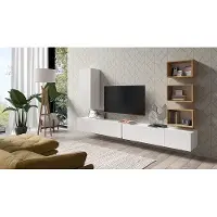 FURMEB Patryk Hojka Furmeb24 - CALABRINI 36 -Wohnwand , Schrankwand, (Weiss)