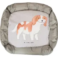 Mr. & Mrs. Panda Hundekörbchen Cavalier King Charles Spaniel Lebensretter - Grau Pastell - Geschenk, Muttertag, Geburtstag, Vatertag, Hund, Nikolaus, Valentinstag