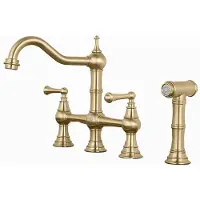 LAUFERI Küchenarmatur Retro braun Waschbecken CHESTER Ausziehauslauf