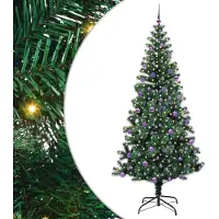 vidaXL "SALE 2026" Künstlicher vorbeleuchteter Weihnachtsbaum Grün 240 cm - Künstliche Weihnachtsbäume DE2660743