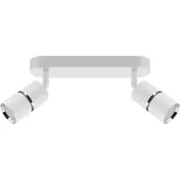 Licht-Erlebnisse Deckenstrahler Metall verstellbar Weiß Chrom GU10 2-flammig länglich Spot Lampe Decke