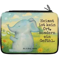 Mr. & Mrs. Panda Bleistiftetui Elefant Seifenblasen Design - Weiß - Geschenk, Federmappe, Etui, Elefanten, Federtasche, Liebesbeweis, Lustige Sprüche, Liebe, Schreibmappe