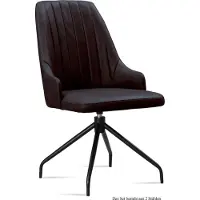 58 aufm Kessel Esszimmerstuhl drehbar (2er-Set) Doreen 52x91x60 Schwarz/Espresso