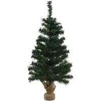 OWIM GmbH & Co. KG Livarno Home Künstlicher Weihnachtsbaum 90 cm mit Jutebeutel-Ständer, faltbar