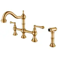 LAUFERI Küchenarmatur Waschtisch Retro Gold CHESTER Ausziehauslauf