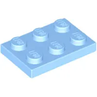 LEGO 2x3 Platten 3021 - 250 Stück Helles Hellblau