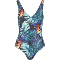 Urban Classics Monokini "Damen Ladies High Leg Pattern Swimsuit"