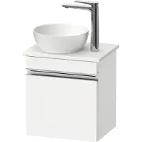 Duravit Sivida Konsolenwaschtischunterbau, Türanschlag rechts, Griffleiste chrom, 400x325x440mm, SV4656R10180000, Farbe: Weiß Matt