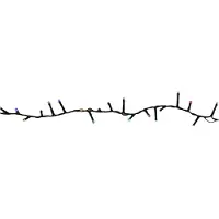 Basics LED-Lichterkette Lifetime Bunt 10 m Wiederaufladbare Batterie Solar