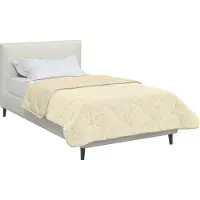 vidaXL Winterbettdecke Creme 135 x 200 cm Mikrofaser und Teddy-Fleece