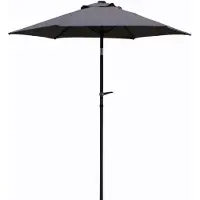 Gardissimo NEW SUNNY Sonnenschirm Ø 200cm Gartenschirm Kurbelschirm anthrazit