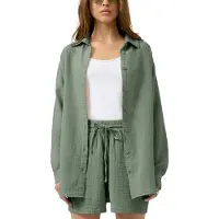 QS Langarmbluse Bluse extra lang, in Crashed-Optik