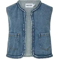 Pieces Jeansweste in Light Blue Denim | Gr.: S