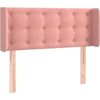 Syfax Kopfteil mit Ohren Rosa 103x16x78/88 cm Samt