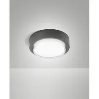 FABAS LUCE OWEN DARK GREY LED Deckenleuchte 12W warmweiß Dunkel Grau 6547-61-294
