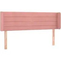 Syfax Kopfteil mit Ohren Rosa 147x16x78/88 cm Samt