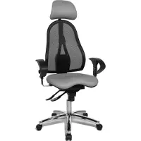 Topstar Bürostuhl Sitness 45, ST99U L53X Stoff grau, Gestell chrom