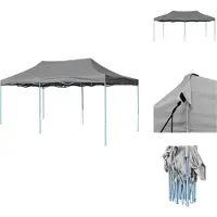 vidaXL Pop-Up-Partyzelt Faltbar 3x6 m Anthrazit - Pavillons & Partyzelte